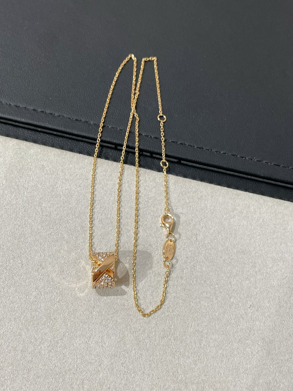 ⭐Miroze LIENS EVIDENCE DIAMOND PAVED NECKLACE