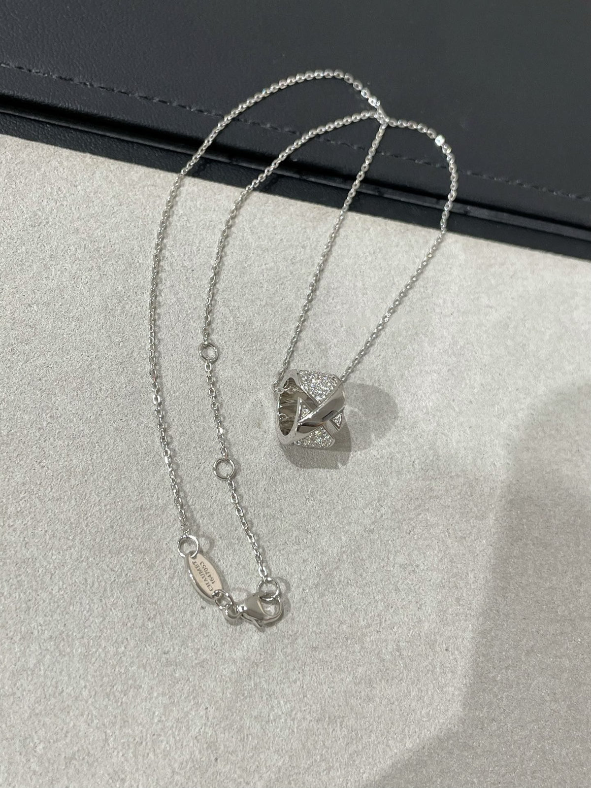 ⭐Miroze LIENS EVIDENCE DIAMOND PAVED NECKLACE