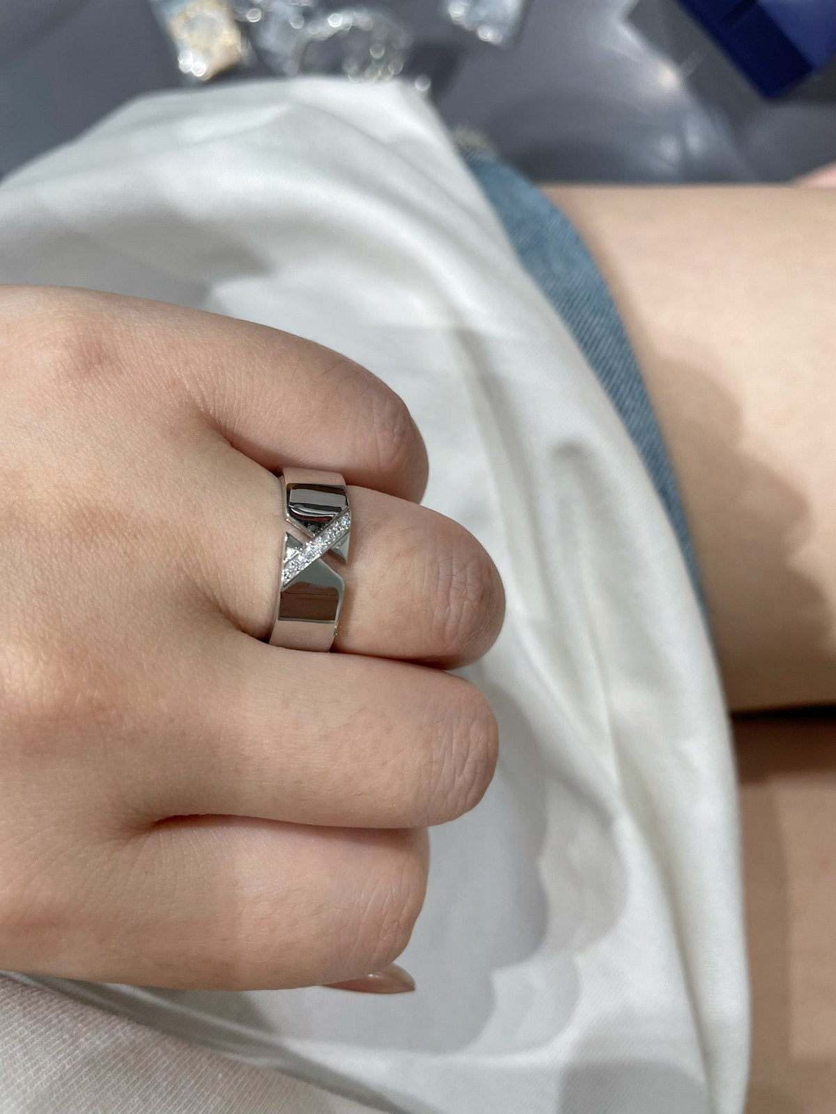 [⭐Miroze]LIENS EVIDENCE DIAOMOND RING