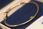 ⭐Miroze IDYLLE PINK GOLD OPEN BRACELET DIAMOND PAVED