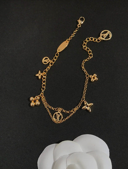[⭐Miroze]BLOOMING PINK GOLD MOP BRACELET
