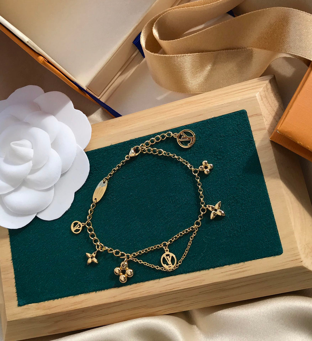 [⭐Miroze]BLOOMING PINK GOLD MOP BRACELET