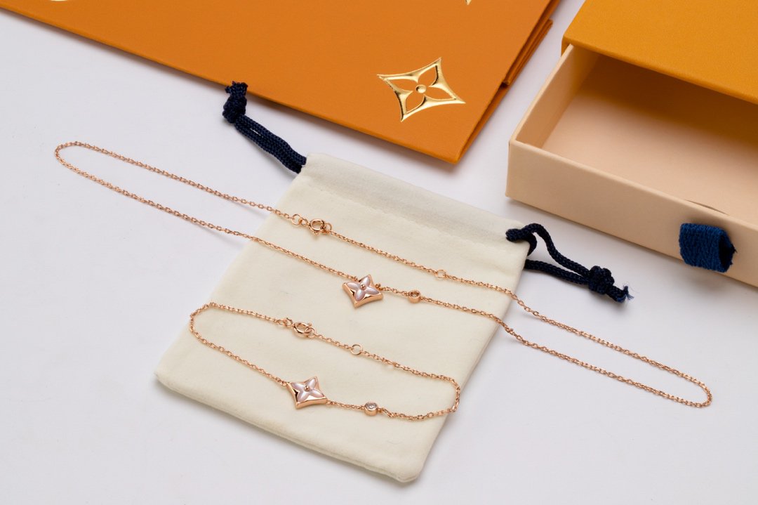 [⭐Miroze]STAR PINK MOP 1 DIAMOND PINK GOLD NECKLACE