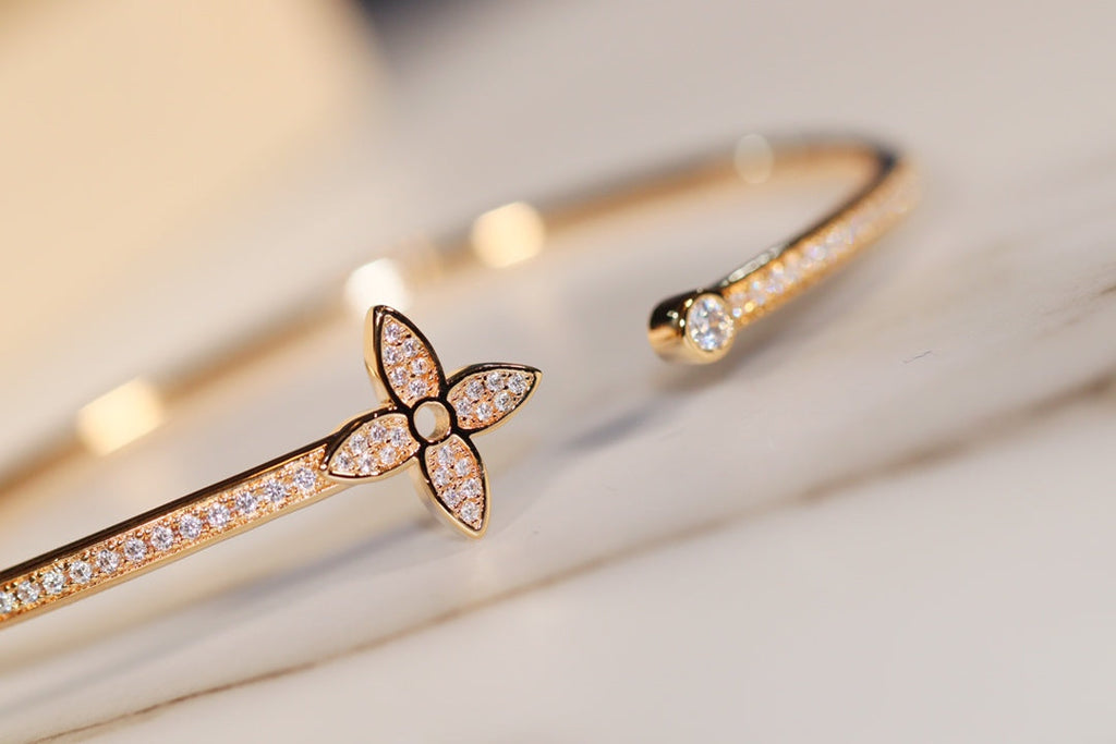 ⭐Miroze IDYLLE GOLD OPEN BRACELET DIAMOND PAVED