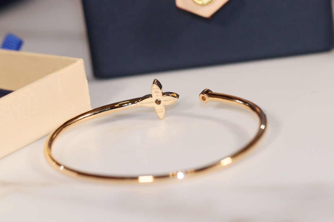[⭐Miroze]IDYLLE GOLD OPEN BRACELET DIAMOND PAVED