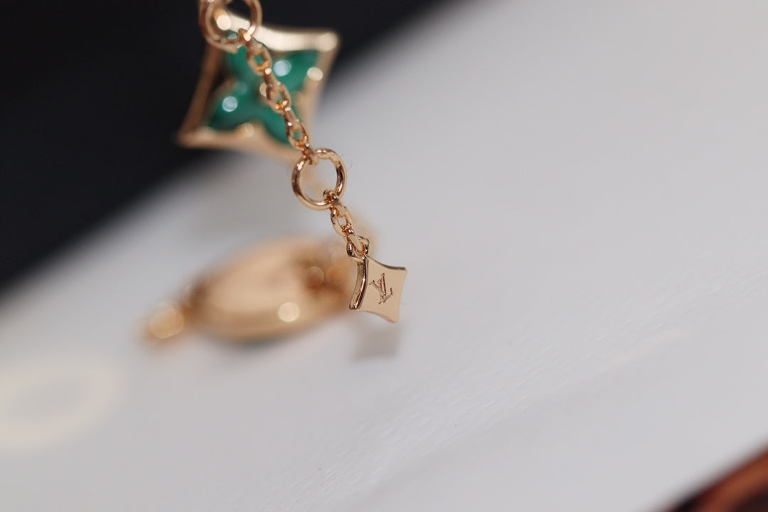 ⭐Miroze STAR AND SUN 4 MOTIF PINK GOLD MALACHITE BRACELET