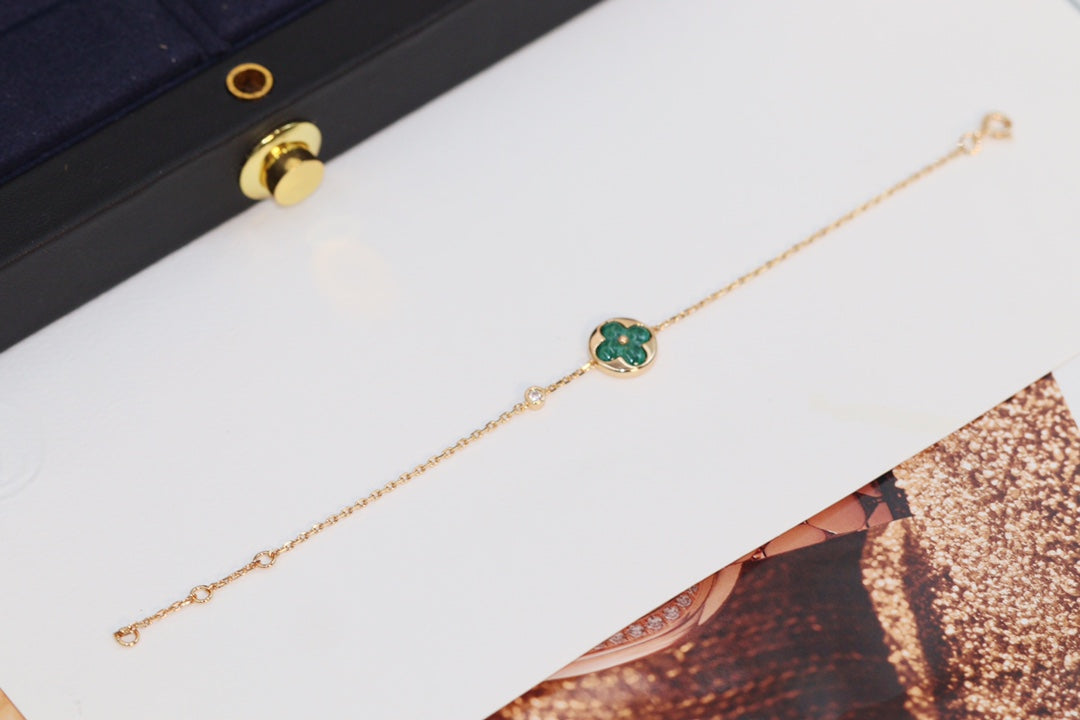 ⭐Miroze STAR AND SUN 4 MOTIF PINK GOLD MALACHITE BRACELET