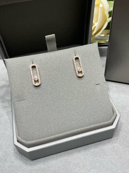[[⭐Miroze] ] MOVE UNO STUD DIAMOND PAVED EARRINGS
