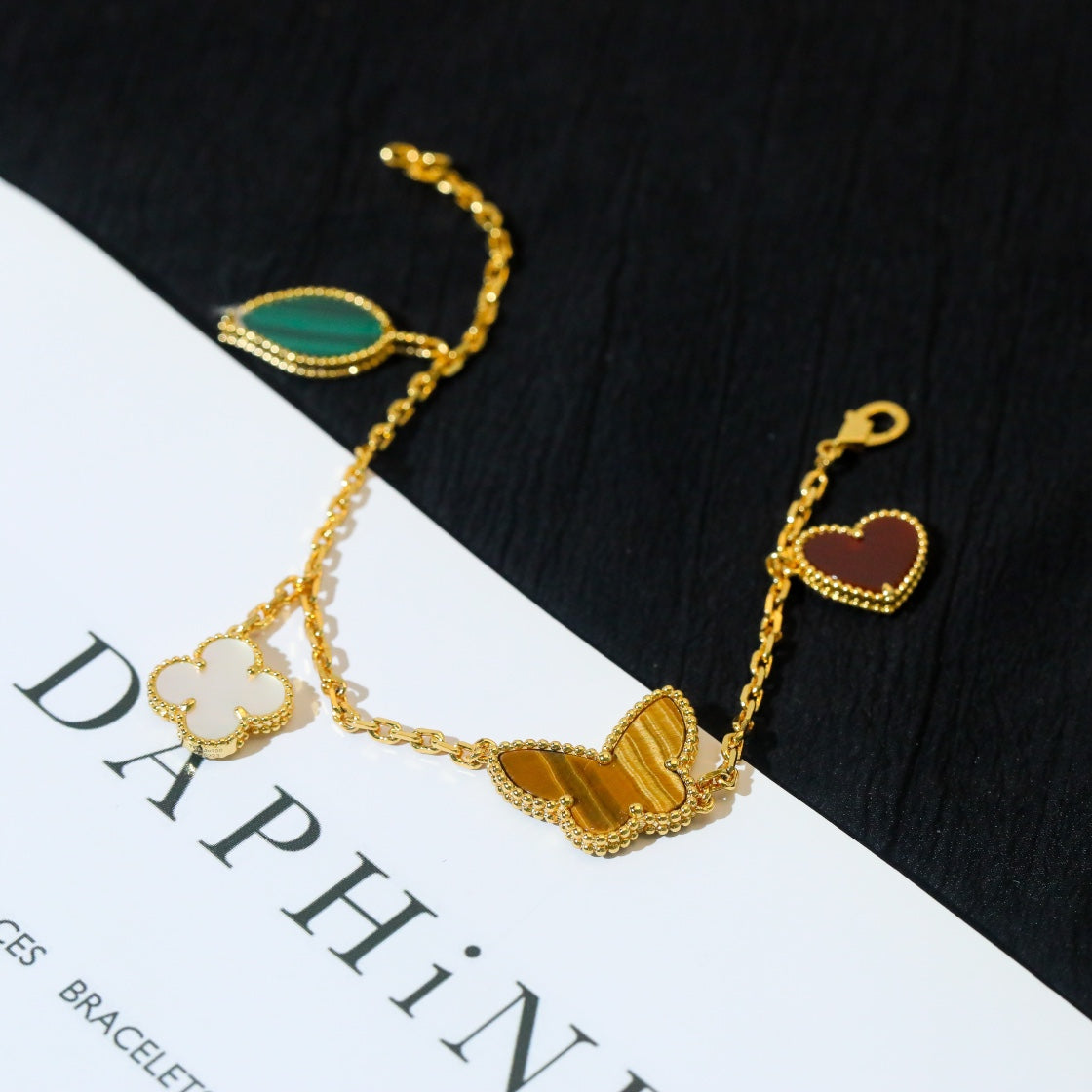 ⭐Miroze LUCKY SPRING 5 MOTIF GOLD BRACELET