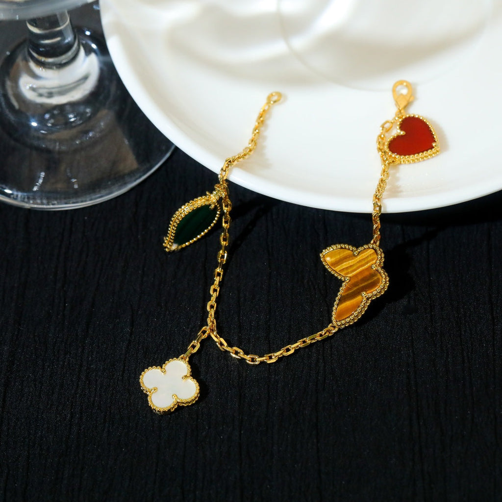 ⭐Miroze LUCKY SPRING 5 MOTIF GOLD BRACELET