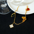 ⭐Miroze LUCKY SPRING 5 MOTIF GOLD BRACELET