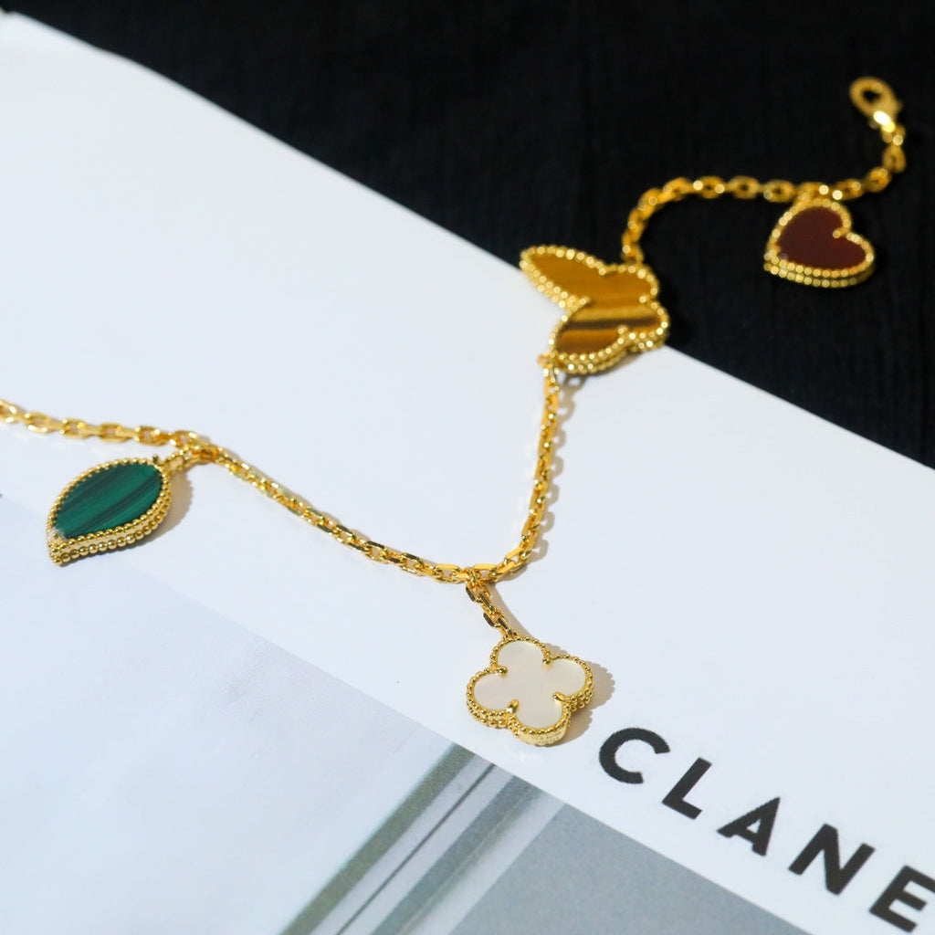 ⭐Miroze LUCKY SPRING 5 MOTIF GOLD BRACELET