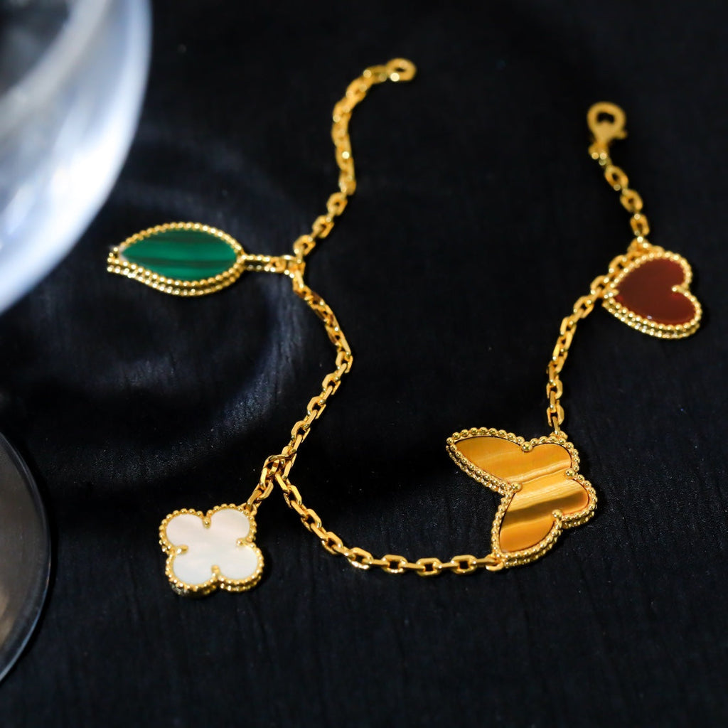 ⭐Miroze LUCKY SPRING 5 MOTIF GOLD BRACELET