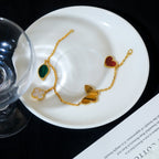 ⭐Miroze LUCKY SPRING 5 MOTIF GOLD BRACELET