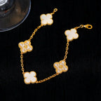 [⭐Miroze ]New CLOVER WHITE PEARL MOP 5 MOTIF BRACELET COLLECTION