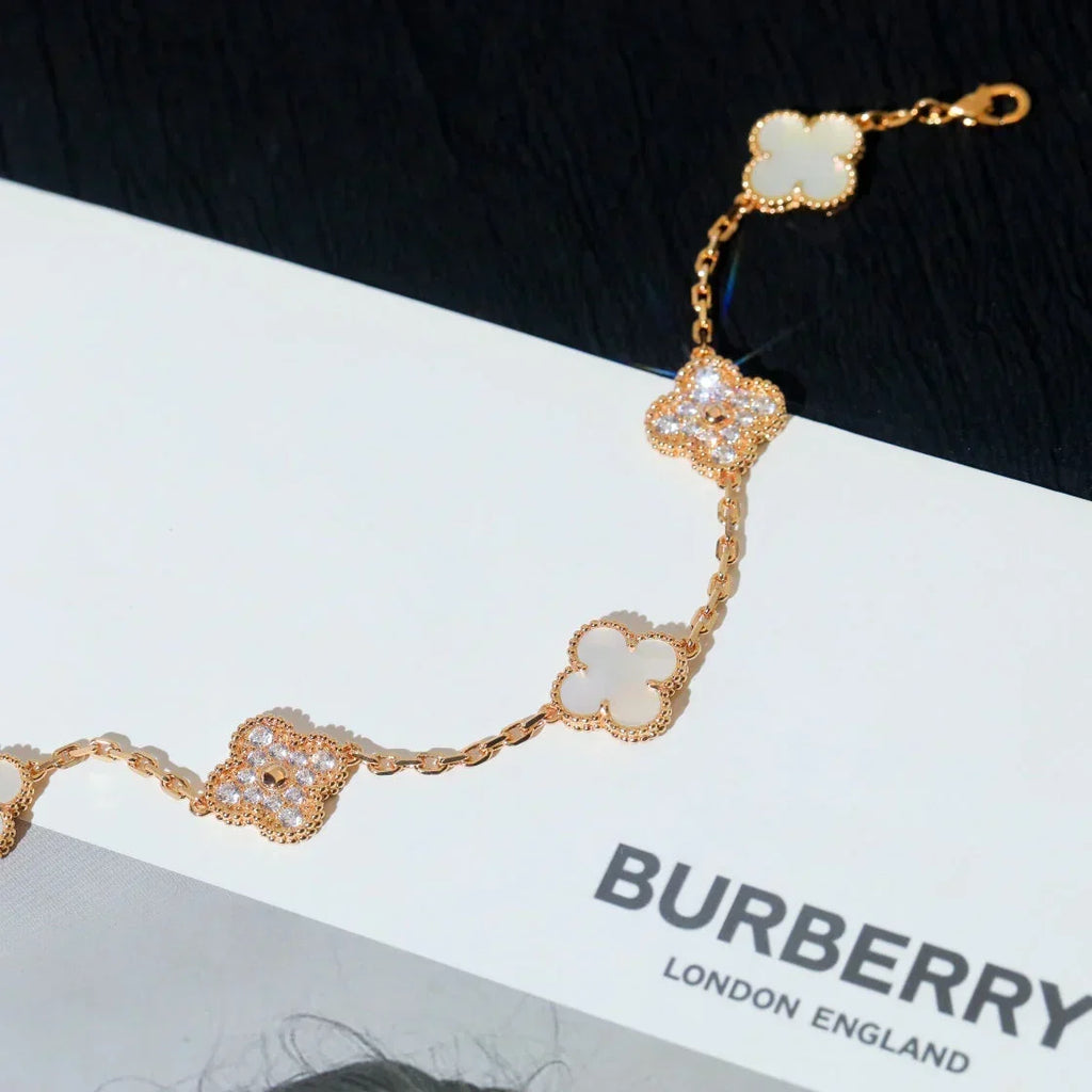 [⭐Miroze ]New CLOVER WHITE PEARL MOP 5 MOTIF BRACELET COLLECTION