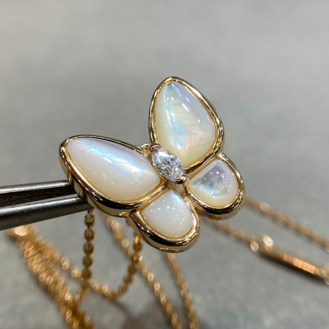 [⭐Miroze]BUTTERFLY MOP DIAMOND NECKLACE