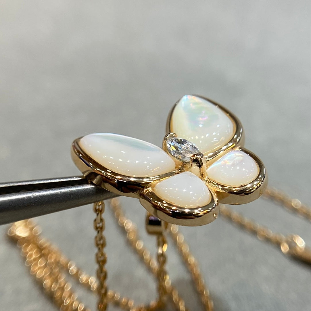 [⭐Miroze]BUTTERFLY MOP DIAMOND NECKLACE