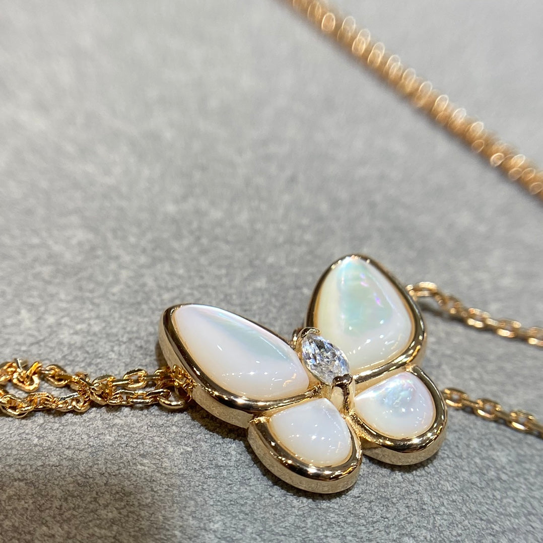 [⭐Miroze]BUTTERFLY MOP DIAMOND NECKLACE