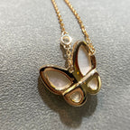 ⭐Miroze BUTTERFLY MOP DIAMOND NECKLACE