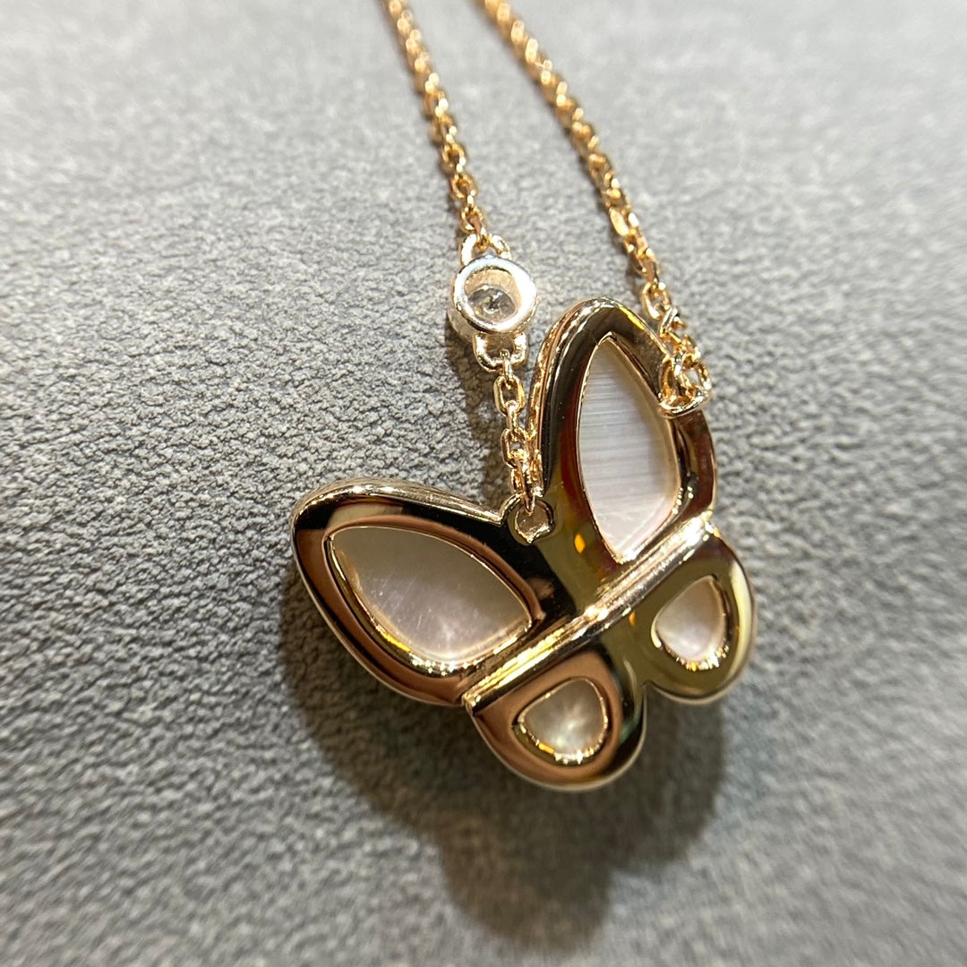 ⭐Miroze BUTTERFLY MOP DIAMOND NECKLACE