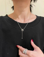 ⭐Miroze FINESSE SILVER DIAMOND NECKLACE