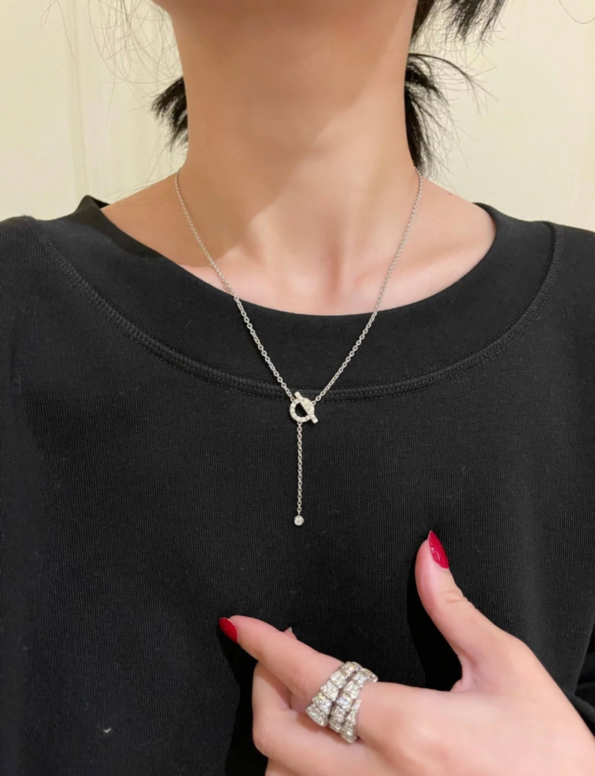 ⭐Miroze FINESSE SILVER DIAMOND NECKLACE