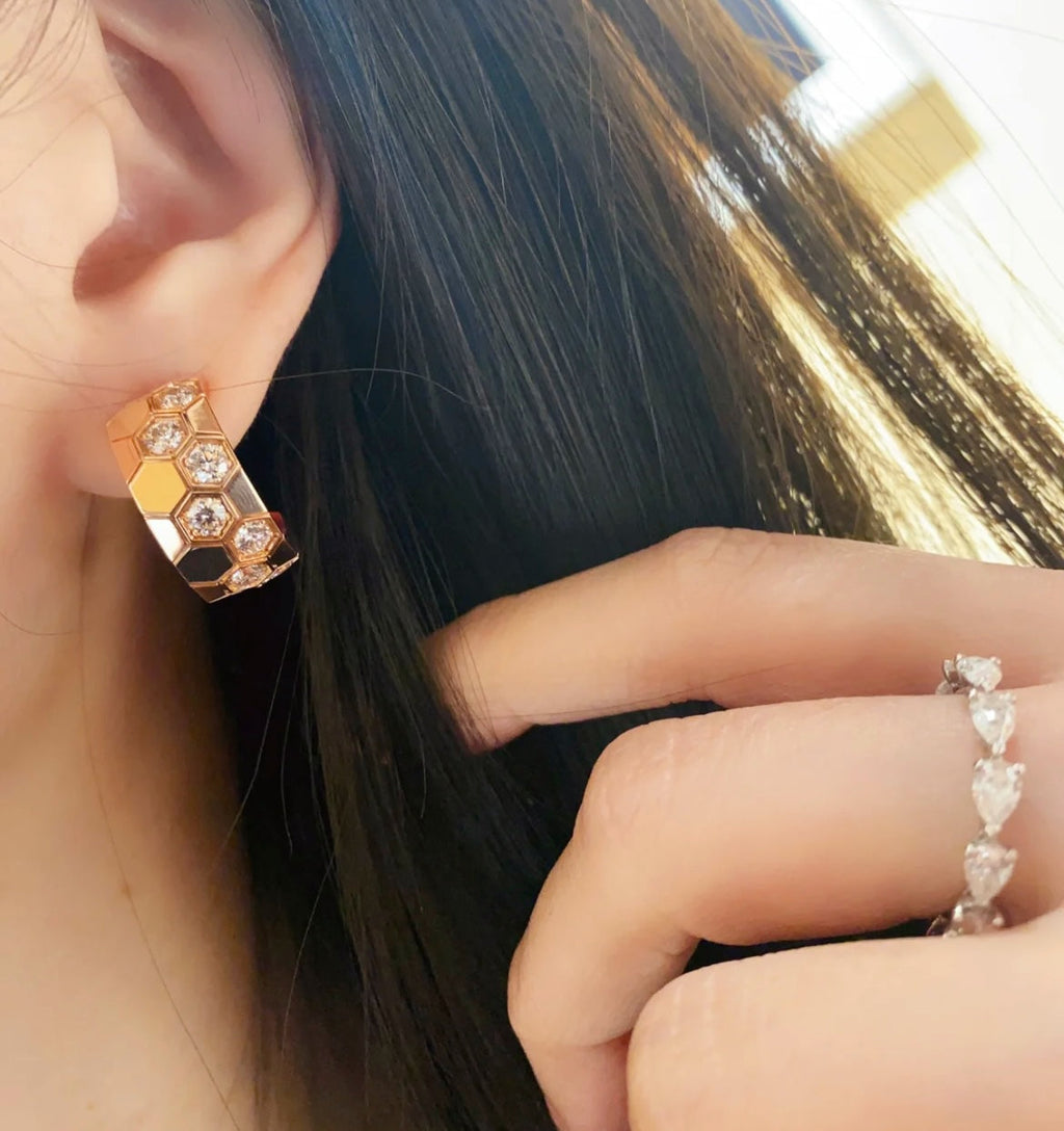 ⭐Miroze BEE LOVE DIAMOND HOOP EARRINGS