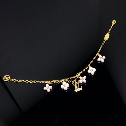[⭐Miroze]LOGO 6 MOTIF STAR AND SUN GOLD BRACELET