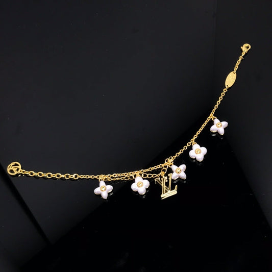 [⭐Miroze]LOGO 6 MOTIF STAR AND SUN GOLD BRACELET