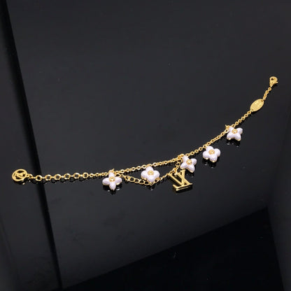 [⭐Miroze]LOGO 6 MOTIF STAR AND SUN GOLD BRACELET