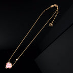 ⭐Miroze COLOR BLOSSOM PINK MOP SUN GOLD NECKLACE