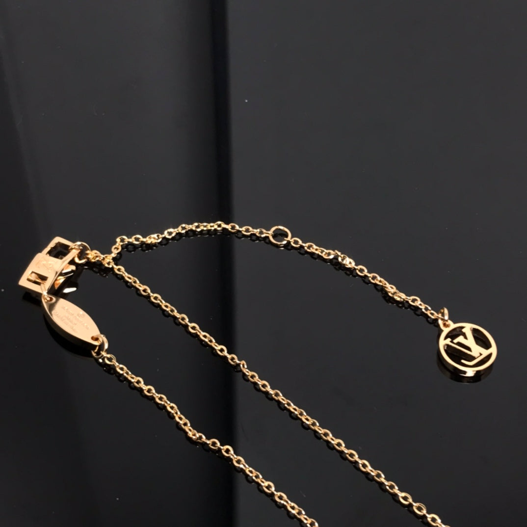 ⭐Miroze COLOR BLOSSOM PINK MOP SUN GOLD NECKLACE