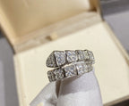 [⭐Veya]SERPENTI RING SILVER DIAMOND PAVED