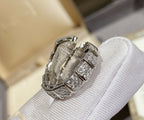 [⭐Veya]SERPENTI RING SILVER DIAMOND PAVED