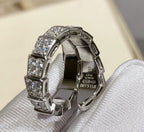 [⭐Veya]SERPENTI RING SILVER DIAMOND PAVED