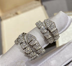 [⭐Veya]SERPENTI RING SILVER DIAMOND PAVED