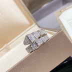 [⭐Veya]SERPENTI RING SILVER DIAMOND PAVED