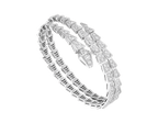 [⭐Veya]SERPENTI BRACELET SILVER DIAMOND DOUBLE ROW