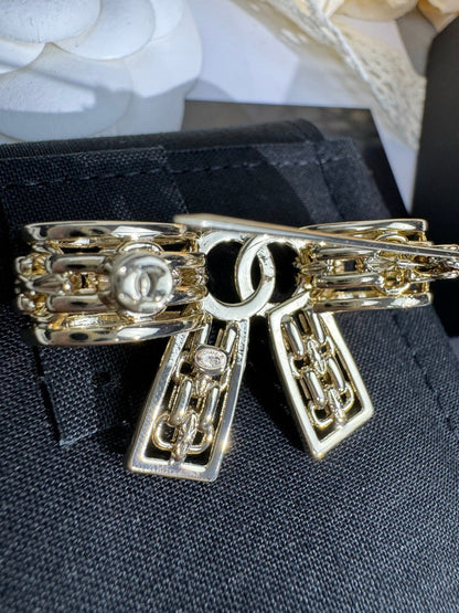 [⭐Miroze]25K Hollow Bow Brooch