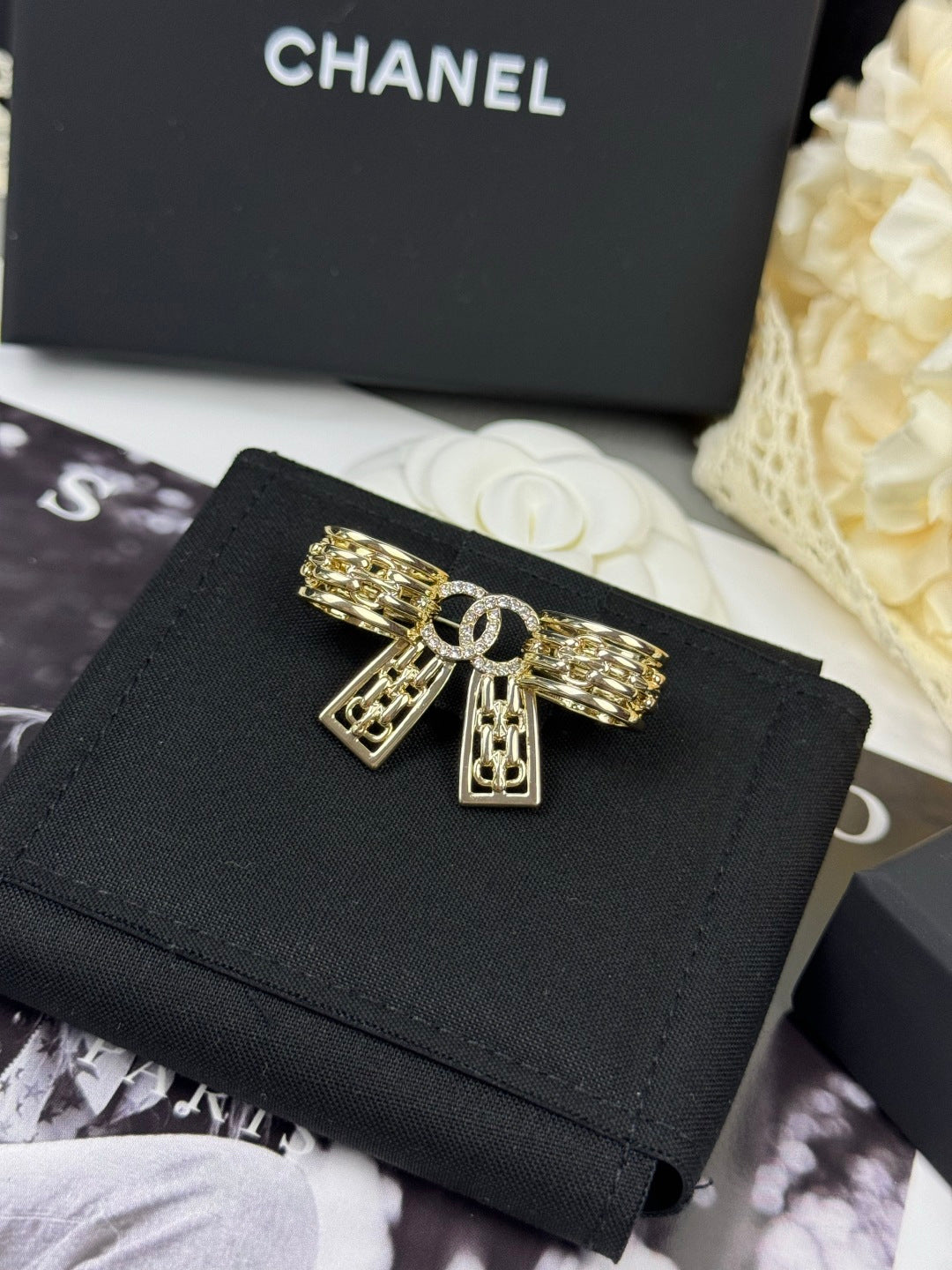 [⭐Miroze]25K Hollow Bow Brooch