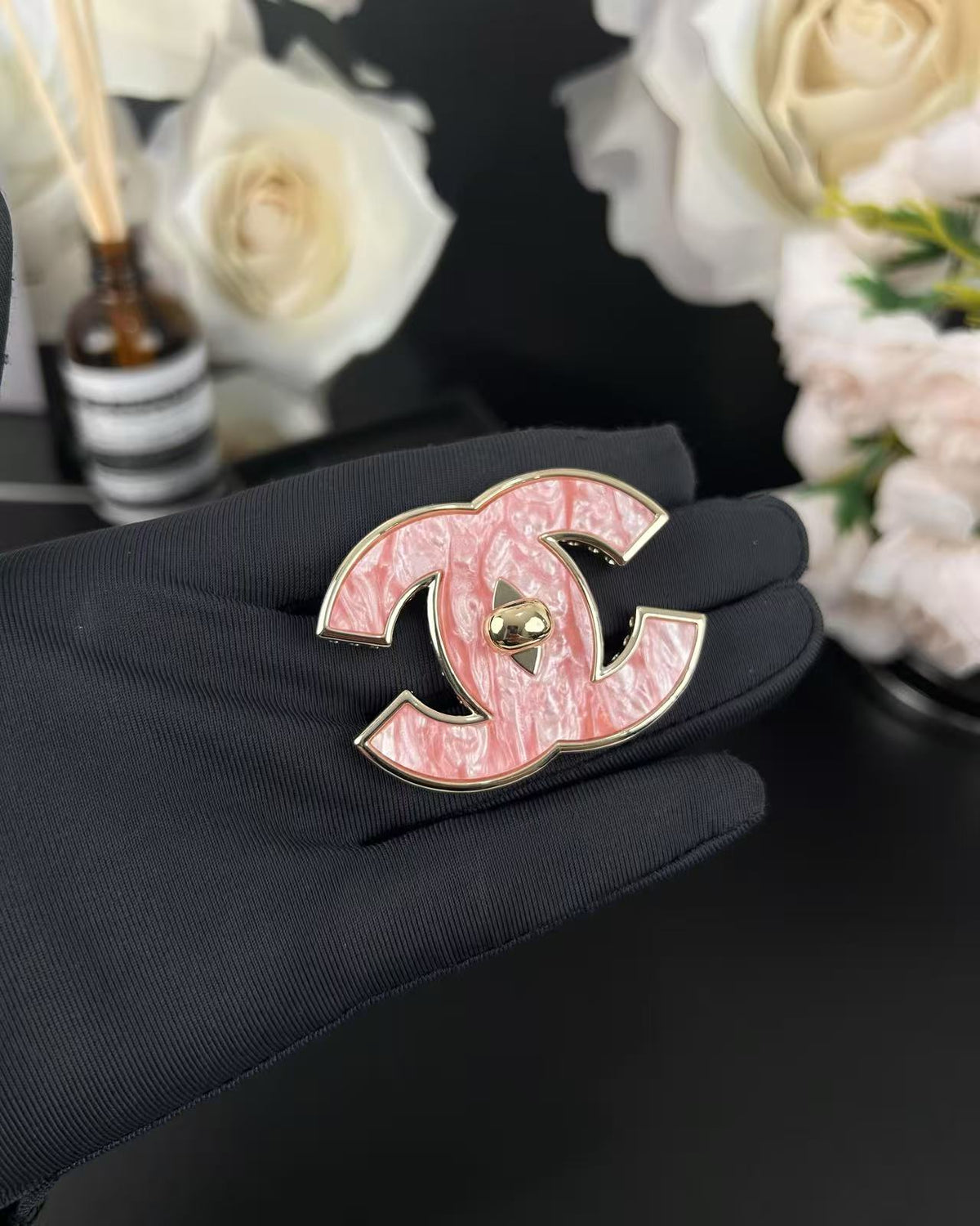 [⭐Miroze]Pink Resin Classic Brooch 5cm