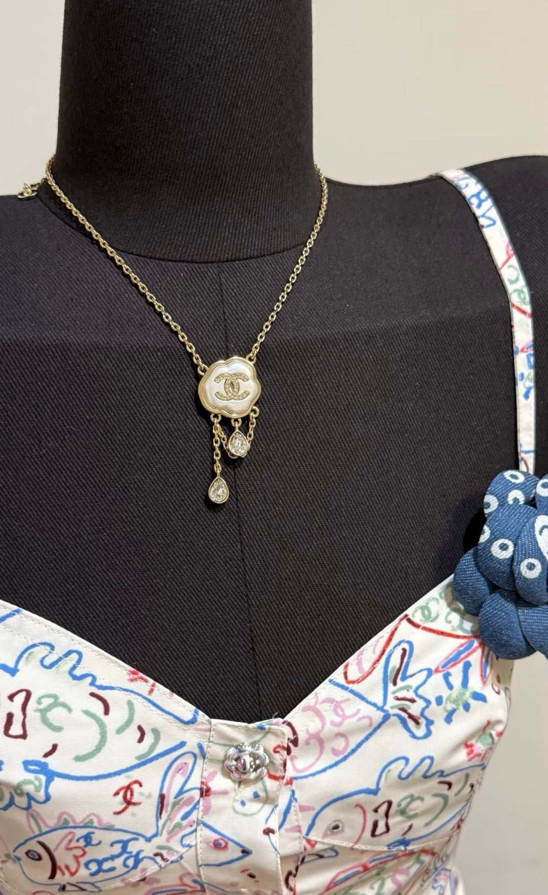 [⭐Miroze]Cloud Pearl Mother-of-Pearl Diamond Chain Pendant Necklace
