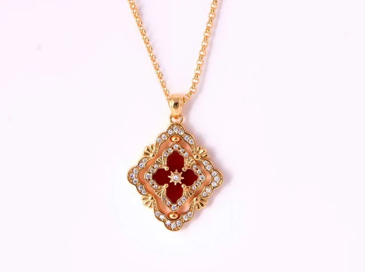 [⭐Miroze] B.C.L ENAMEL ROTATING SINGLE-DIAMOND NECKLACE£¨Various colors£©