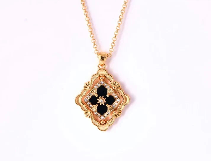 [⭐Miroze] B.C.L ENAMEL ROTATING SINGLE-DIAMOND NECKLACE£¨Various colors£©