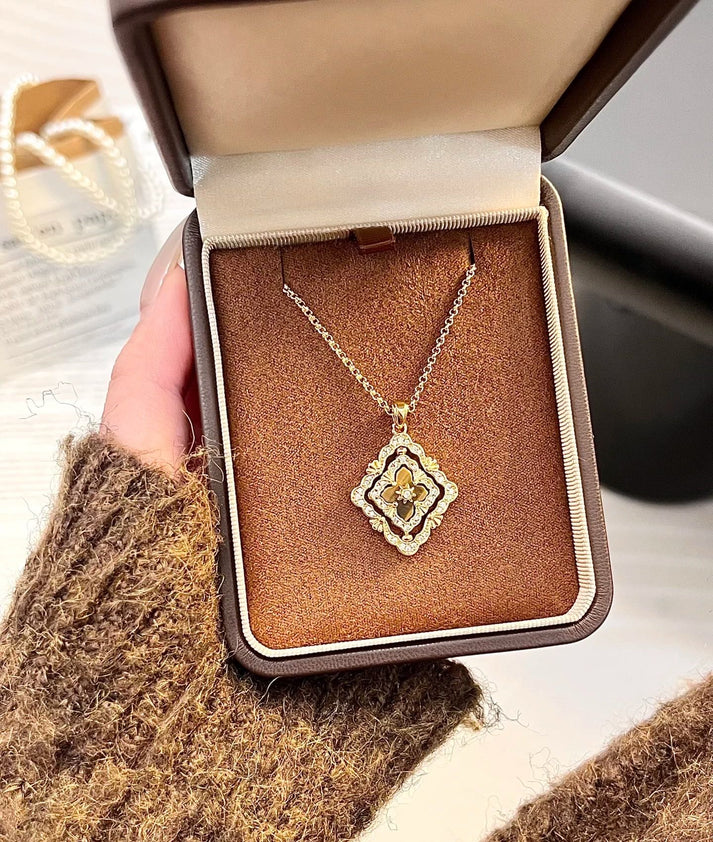 [⭐Miroze] B.C.L ENAMEL ROTATING SINGLE-DIAMOND NECKLACE£¨Various colors£©