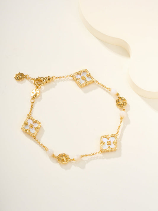 [⭐Miroze]B.C.L ENAMELED Three-Flower Bracelet（Trumpet)