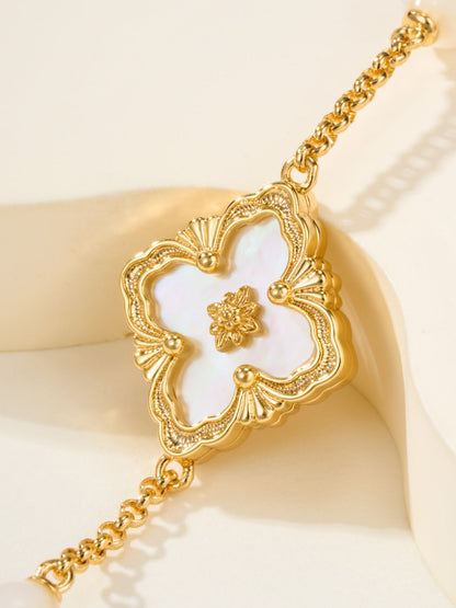[⭐Miroze]B.C.L ENAMELED Three-Flower Bracelet（Trumpet)