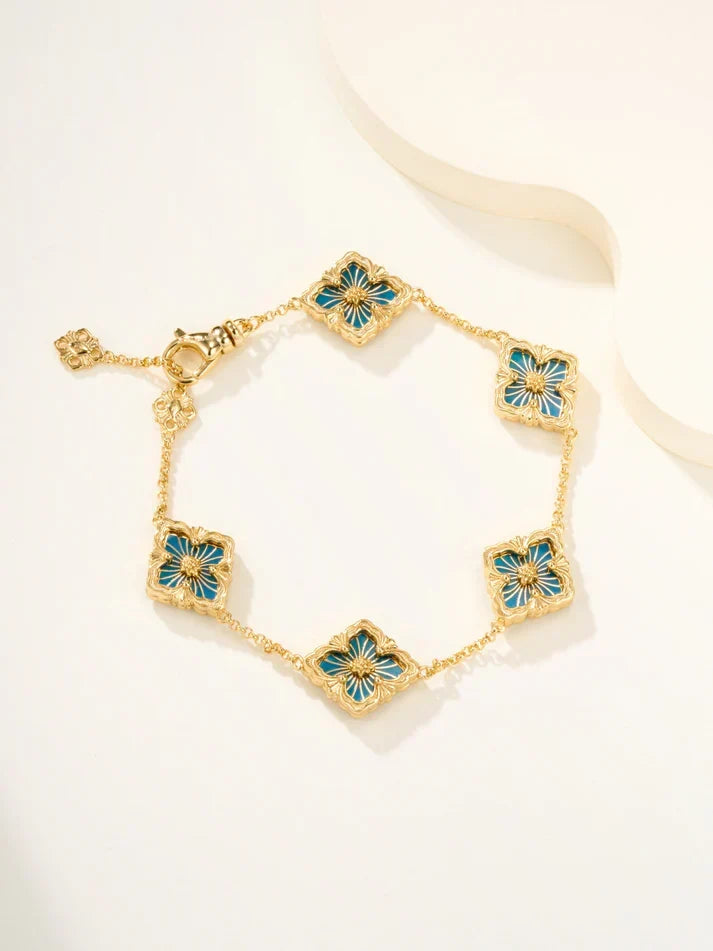 [⭐Miroze]B.C.L ENAMELED Five-Flower Bracelet£¨Various Colors)