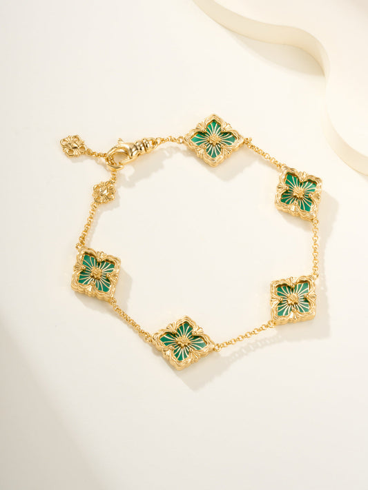 [⭐Miroze]B.C.L ENAMELED Five-Flower Bracelet（Various Colors)